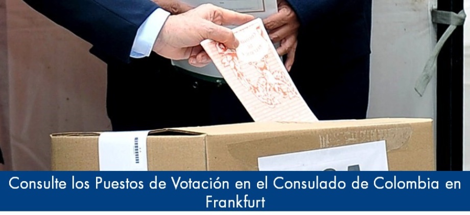 Consulte los Puestos de Votación en el Consulado de Colombia en Frankfurt en el 2018