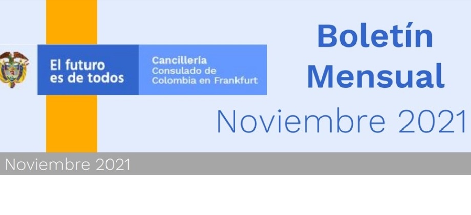 Consulado de Colombia en Frankfurt publica el Boletín Mensual de noviembre
