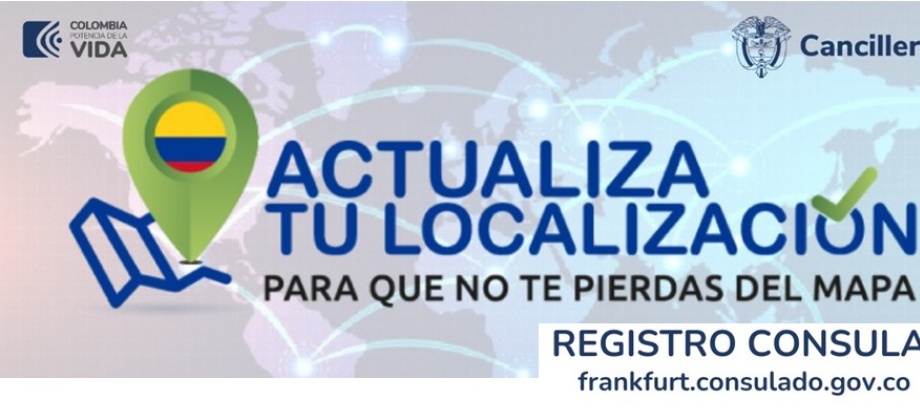 Consulado de Colombia en Frankfurt invita a los connacionales a hacer su registro consular