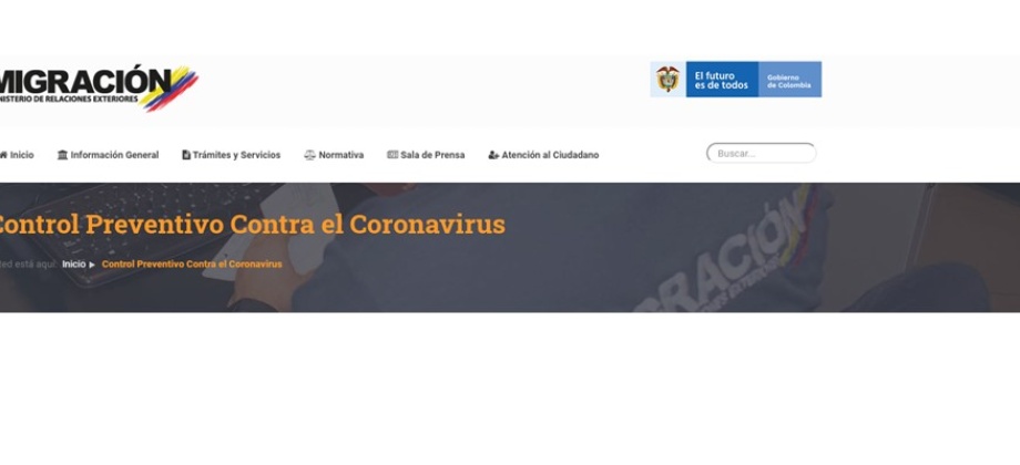 Consulado de Colombia en Frankfurt informa que es obligatorio diligenciar, antes de llegar al país, el formulario “Control Preventivo Contra el Coronavirus”