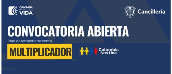 Convocatoria para seleccionar a multiplicador de Colombia Nos Une en Alemania